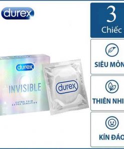Bao cao su Durex invisible siêu mỏng hộp 3 cái