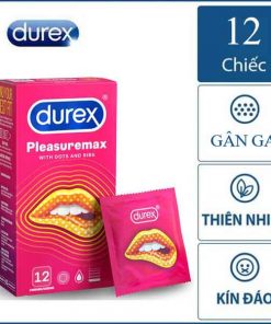 Bao cao su Durex Pleasuremax size lớn hộp 12 cái