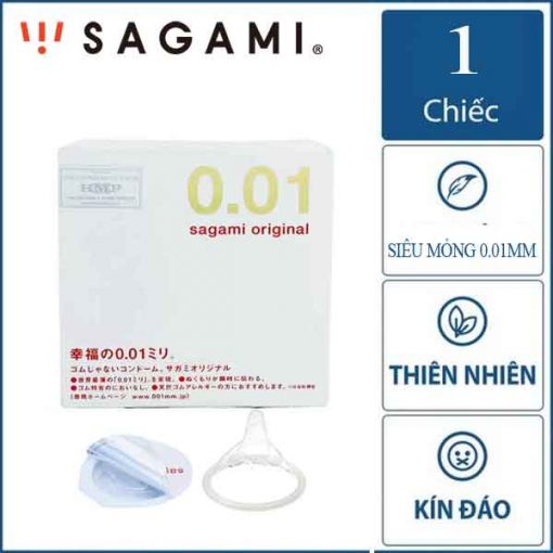 Bao cao su Sagami Original 0.01 hộp 1 cái