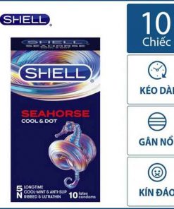 Bao cao su Shell Seahorse Cool & Dot 10 cái