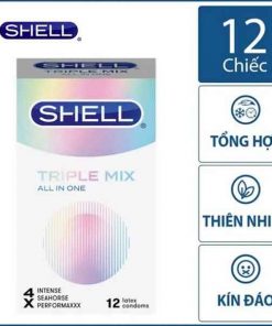 Bao cao su Shell Triple Mix hộp 12 cái
